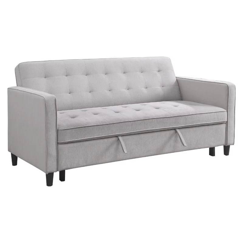 Lexicon Strader Microfiber Convertible Studio Sofa In Dove - Image 5