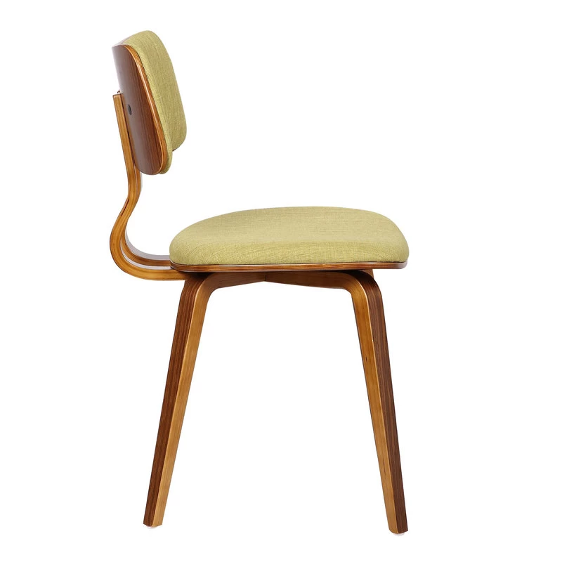 Jaguar Mid-Century Dining Chair, Walnut, Green - Image 3