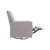 DaVinci Piper Recliner And Swivel Glider In Gray With Cream Piping