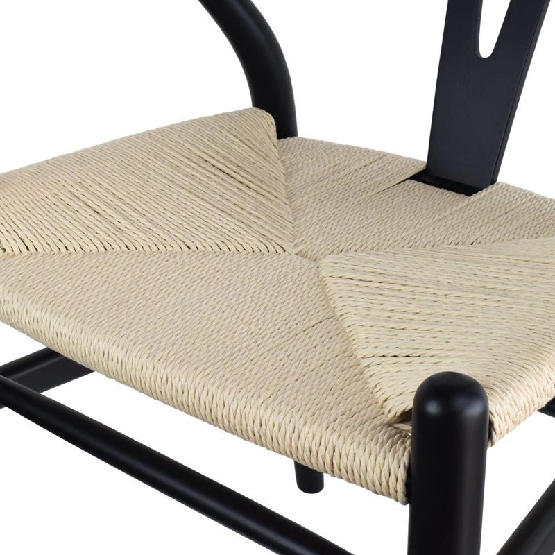 Modern Dining Chairs Wood Armchairs, Set Of 2, Black - Image 8