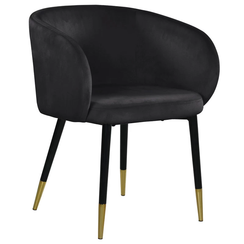 The Soho Dining Chair, Black, Velvet - Image 3