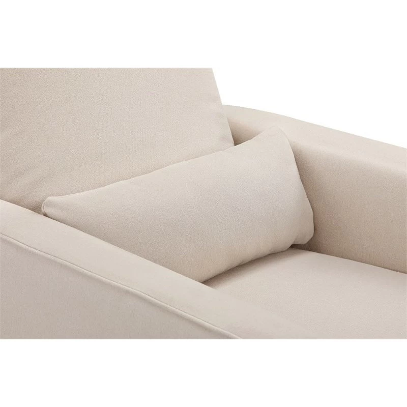DaVinci Piper Recliner And Swivel Glider In Cream With Piping - Image 3