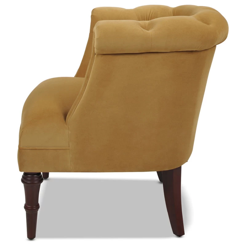 Katherine Tufted Accent Chair, Mustard Gold Velvet - Image 7