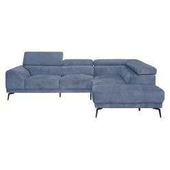Lexicon Medora Upholstered Sectional Sofa In Blue