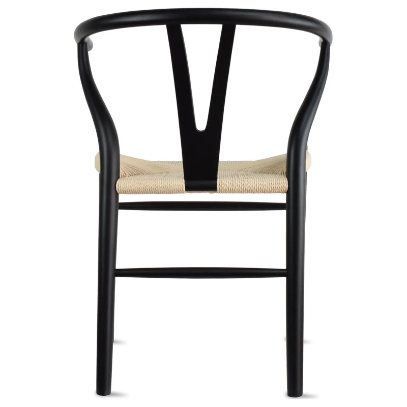 Modern Dining Chairs Wood Armchairs, Set Of 2, Black - Image 7