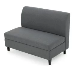 GDF Studio Toro Versatile Modern Fabric Storage Loveseat, Charcoal