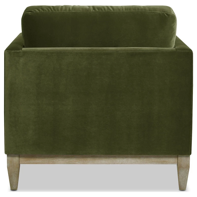 Knox 36" Modern Farmhouse Arm Chair, Olive Green Performance Velvet - Image 8