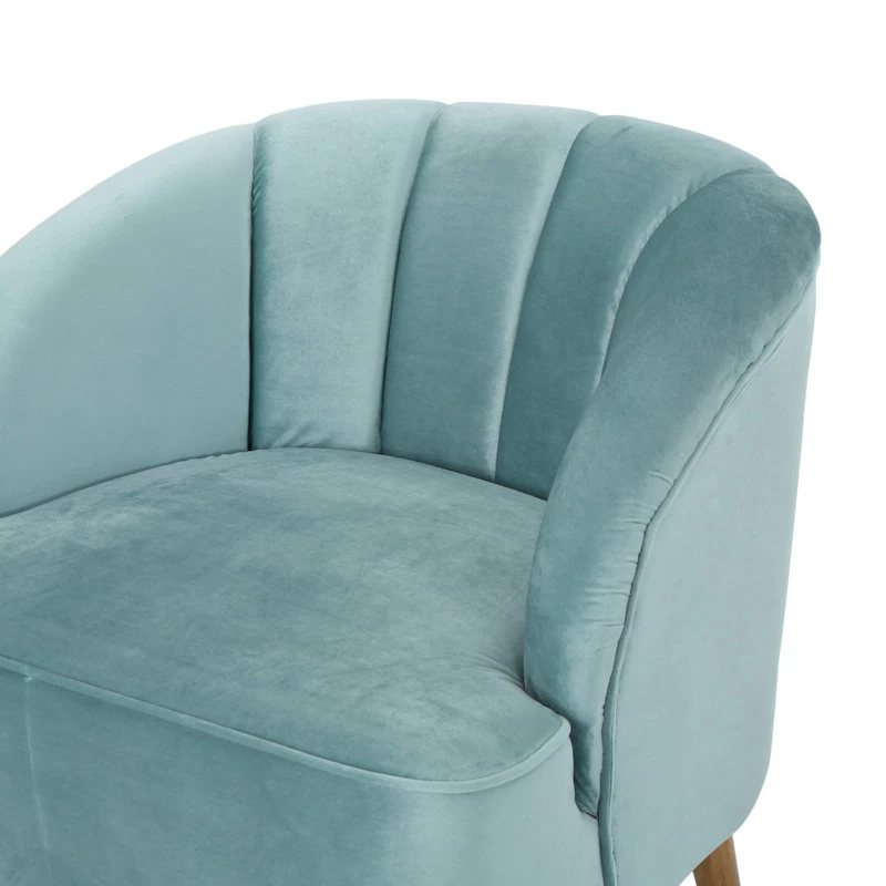 GDF Studio Scarlett Modern New Velvet Club Chair, Seafoam Blue - Image 6