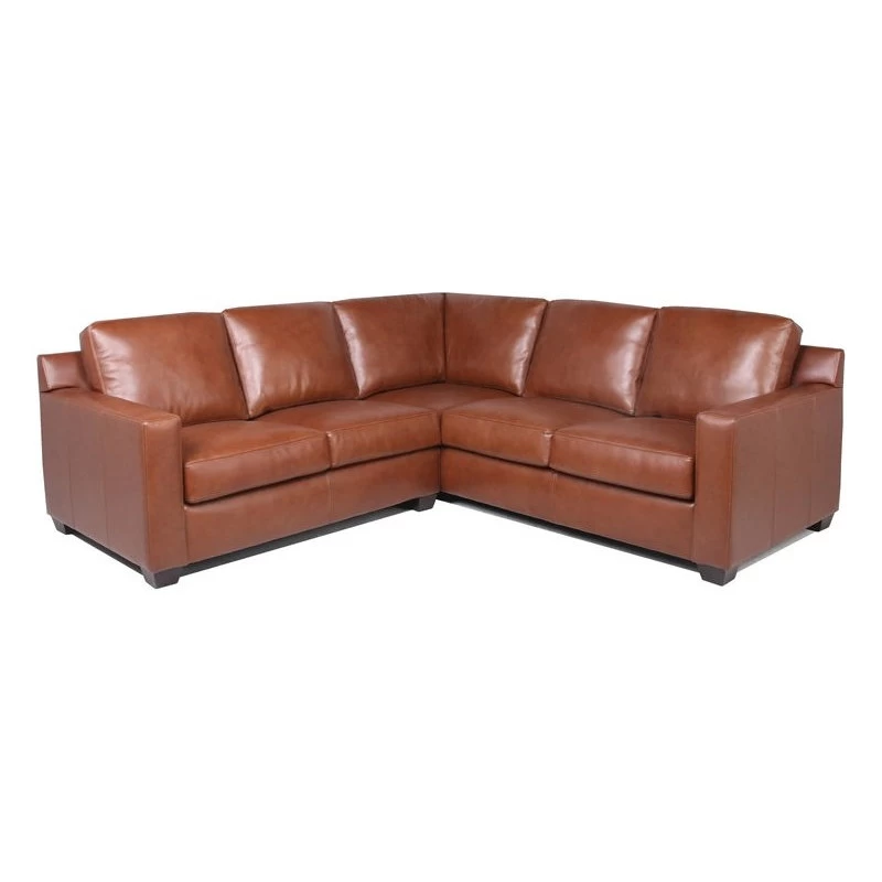 Lauren Leather 2 Piece Sectional In Camel