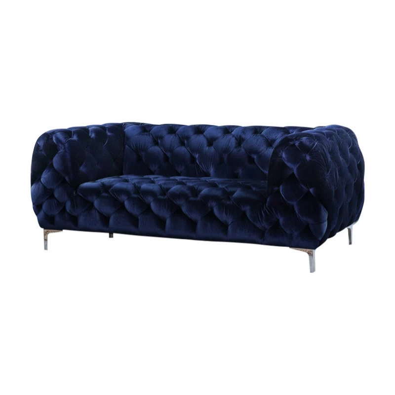 Mercer Navy Velvet Loveseat - Image 2