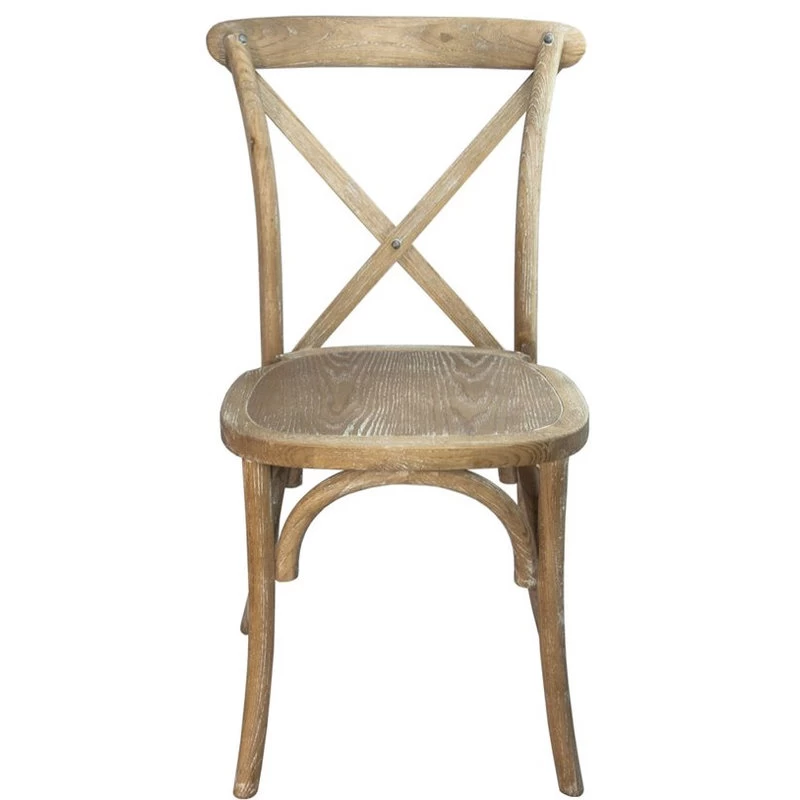 Flash Furniture Advantage X-Back Chair In Natural White Grain - Image 3