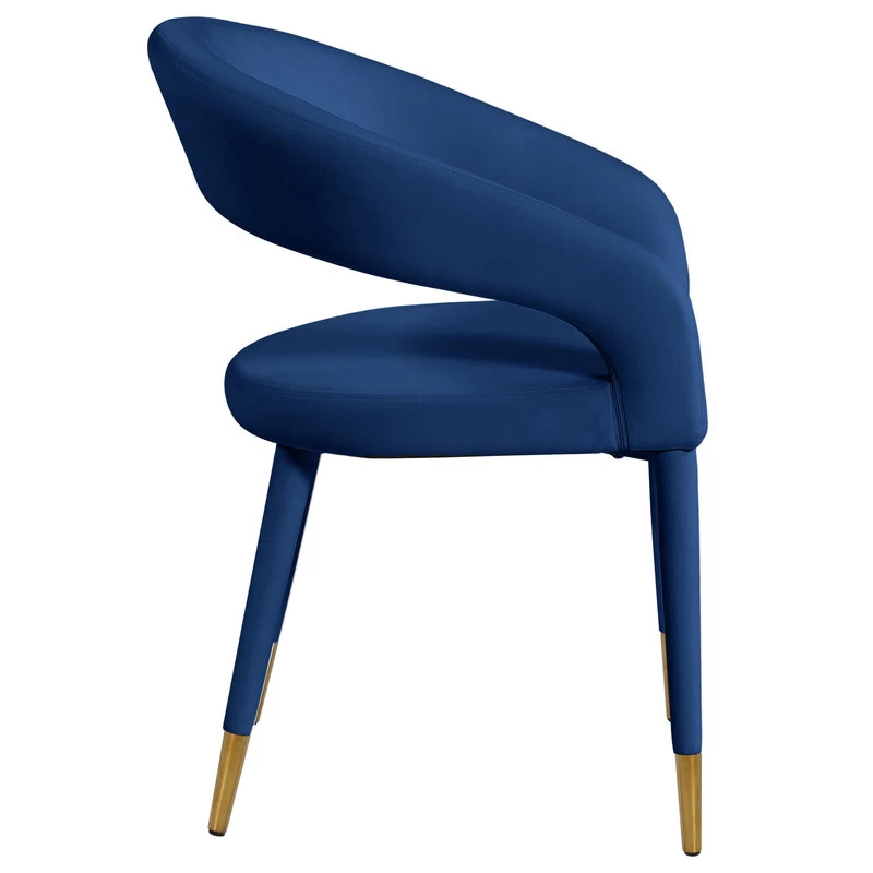 The Prescott Dining Chair, Navy, Velvet - Image 5