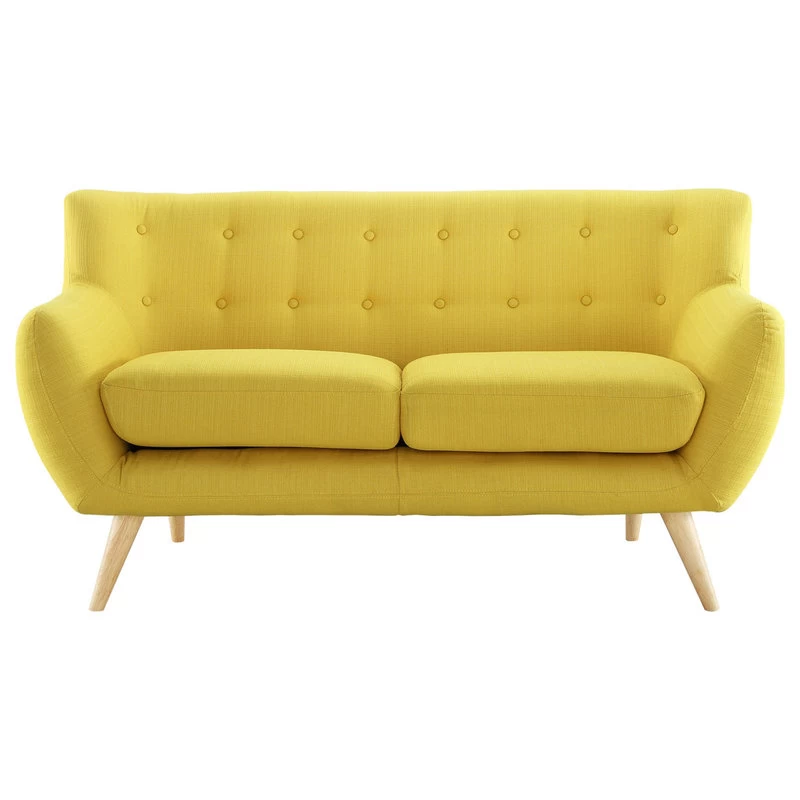 Remark Upholstered Fabric Loveseat, Sunny - Image 8