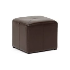 Baxton Studio Aric Bonded Leather Ottoman
