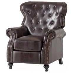 GDF Studio Walder Contemporary Tufted Recliner With Nailhead Trim