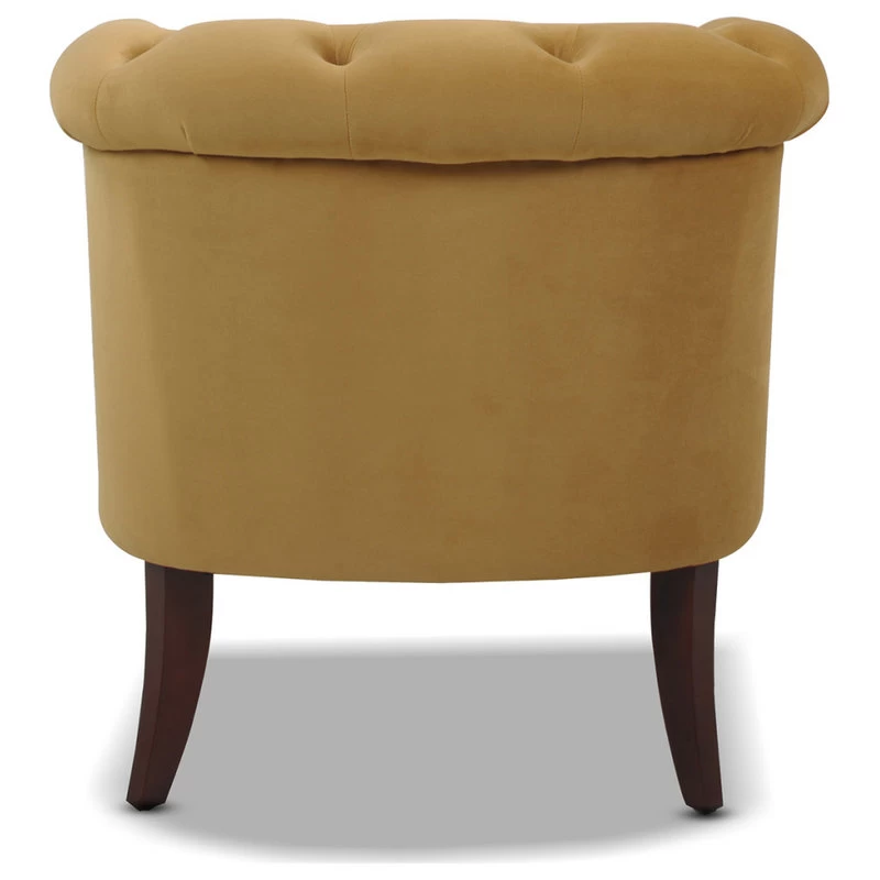 Katherine Tufted Accent Chair, Mustard Gold Velvet - Image 8