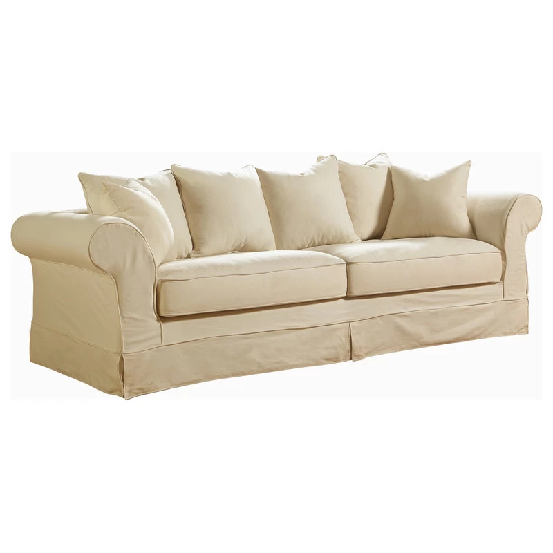 Luna Slipcover Sofa, Cream