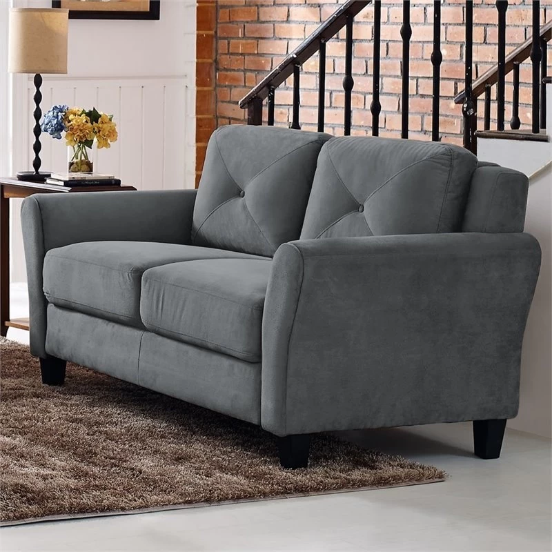 Hawthorne Collection Loveseat In Dark Gray - Image 2
