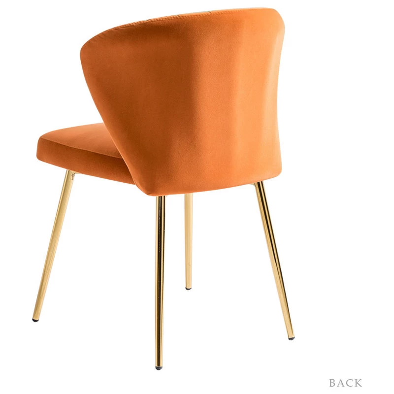 The Audrey Dining Chair, Velvet, Set Of 2, Orange - Image 5