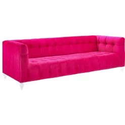 Bea Velvet Sofa, Pink