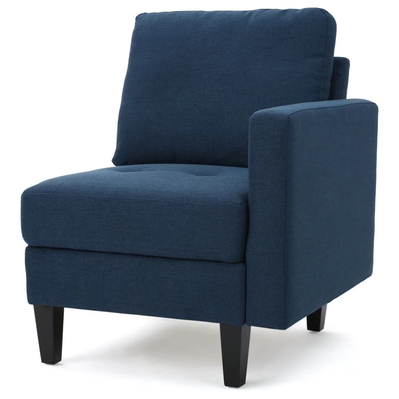 GDF Studio Carolina Fabric Sectional Couch, Dark Blue - Image 5