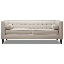 Jack 84" Modern Tuxedo Tufted Sofa, Sky Neutral Beige