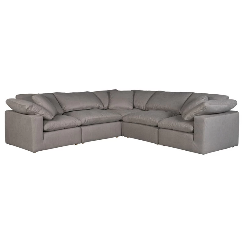 133.5 Inch Classic L Modular Sectional Livesmart Grey Scandinavian