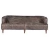 Magdelan Tufted Leather Sofa Nimbus Black Leather