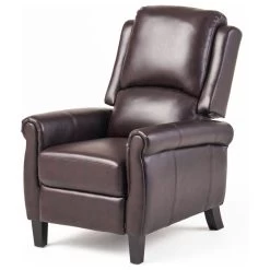GDF Studio Memphis PU Leather Recliner, Burgundy