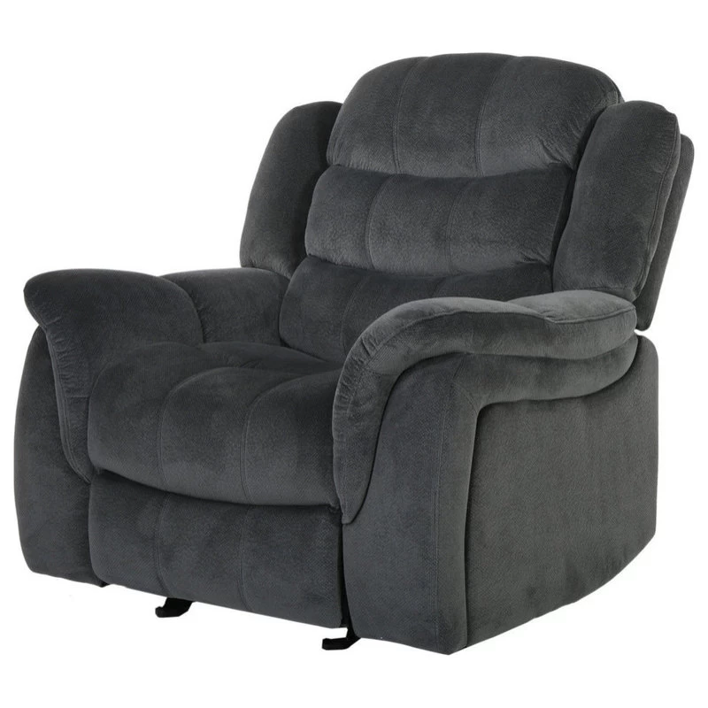 GDF Studio Emryka Gray Fabric Glider Recliner