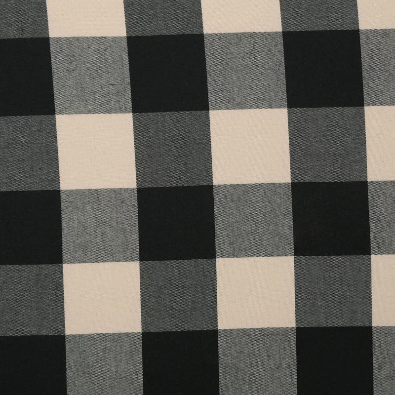 GDF Studio Eve Tufted Fabric Club Chair, Black Checkerboard/Dark Brown - Image 7