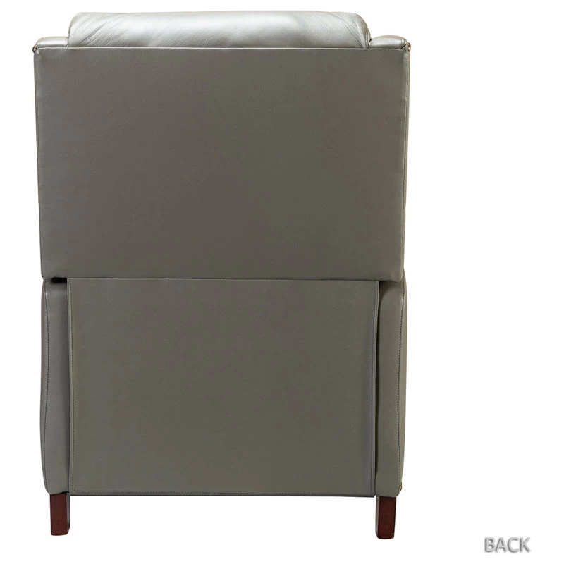 Genuine Leather Cigar Recliner With Wingback, Dove - Image 5