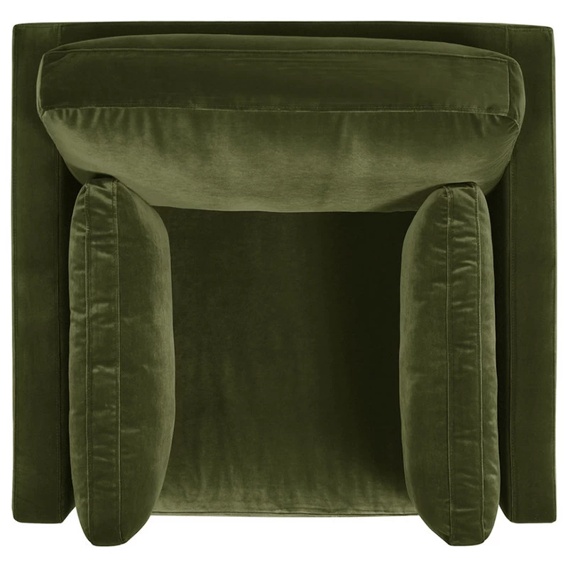 Knox 36" Modern Farmhouse Arm Chair, Olive Green Performance Velvet - Image 6