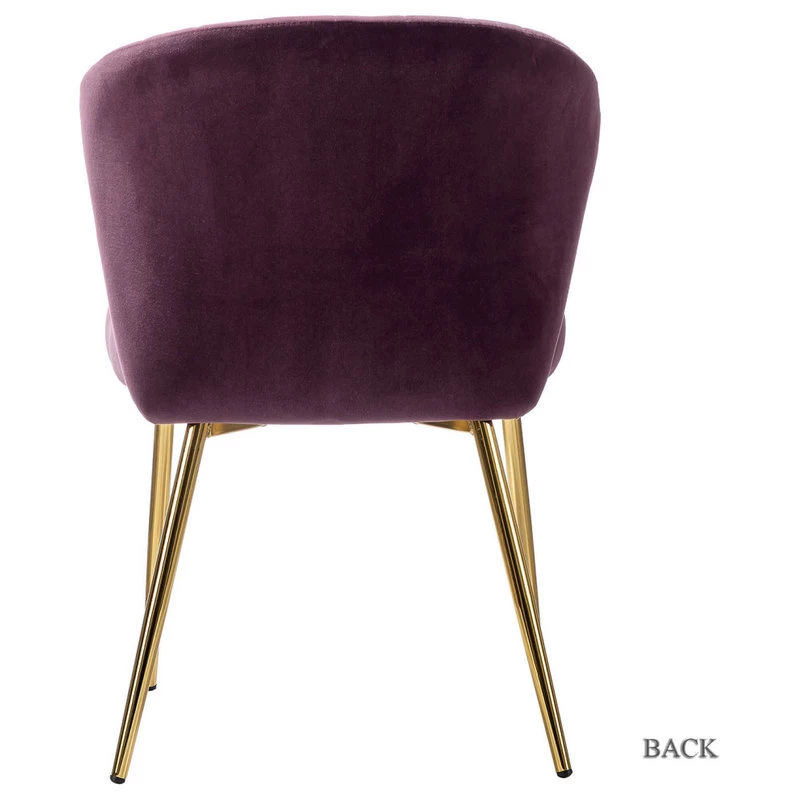 The Audrey Dining Chair, Velvet, Set Of 2, Purple - Image 4
