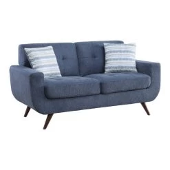 Lexicon Amberley Textured Loveseat In Blue
