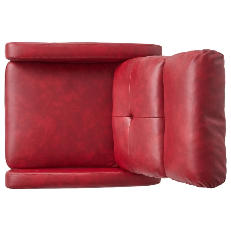 GDF Studio Teyana Red Leather Recliner Club Chair - Image 6