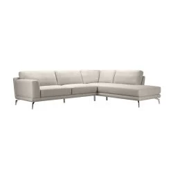 Andy 2-Piece Fabric Sectional, Gray