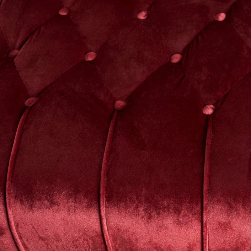 GDF Studio Rafaela Tufted New Velvet Chaise Lounge, Garnet - Image 11