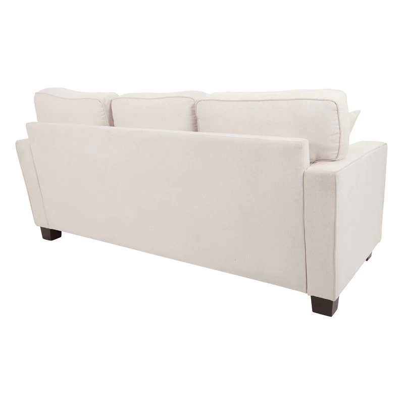 Russell Sectional With Pillows And Coffeeed Legs, Ivory - Image 4