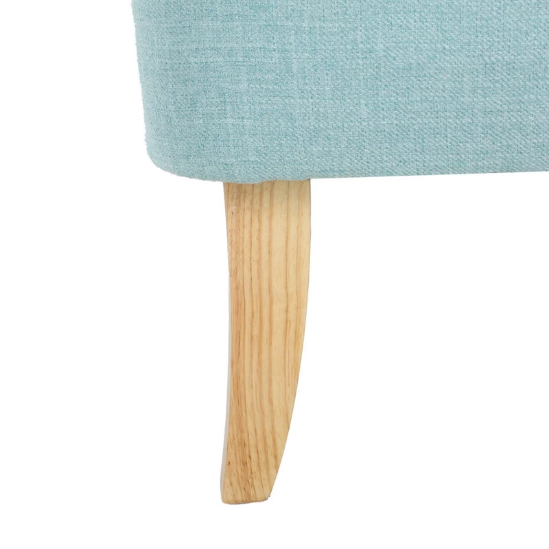 GDF Studio Jasper Mid Century Modern Fabric Loveseat, Light Blue - Image 6