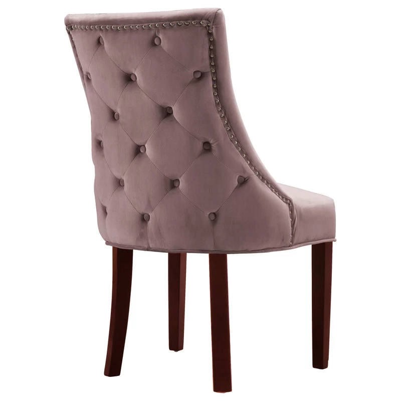 The Splendor Dining Chair, Pink, Velvet, Set Of 2 - Image 2