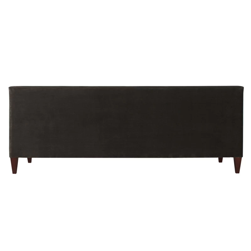 Jack 84" Modern Tuxedo Tufted Sofa, Charcoal Gray Velvet - Image 6
