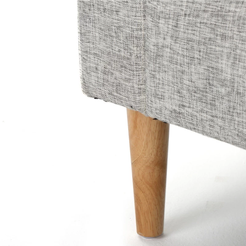 GDF Studio Stratford Mid Century Modern Fabric 3-Seat Sofa, Light Gray Tweed - Image 7