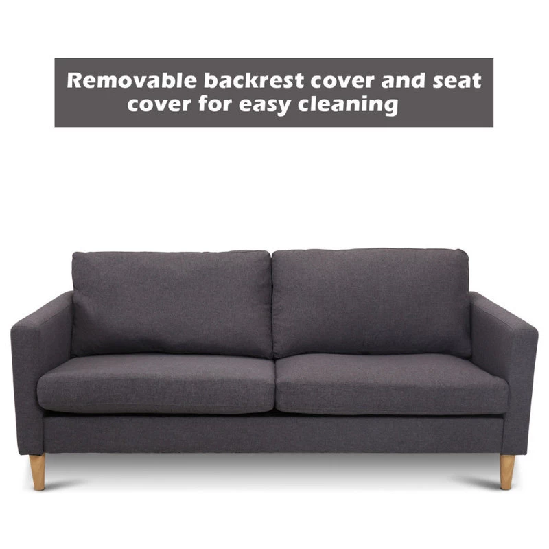 Costway Modern Fabric Couch Sofa Love Seat Upholstered Bed Lounge 2-Seater New - Image 5