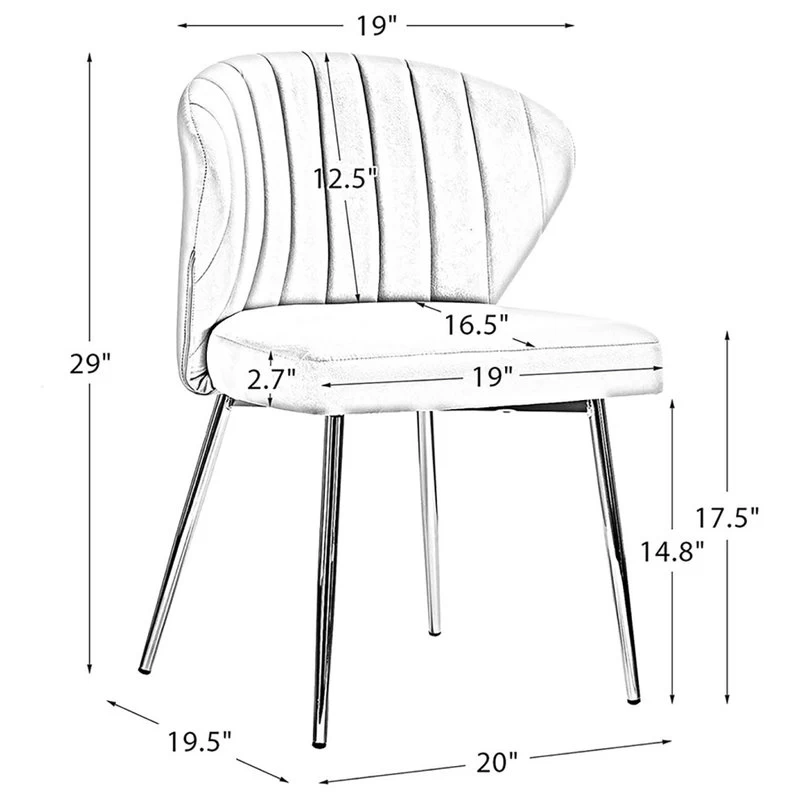 The Audrey Dining Chair, Velvet, Set Of 2, Purple - Image 9