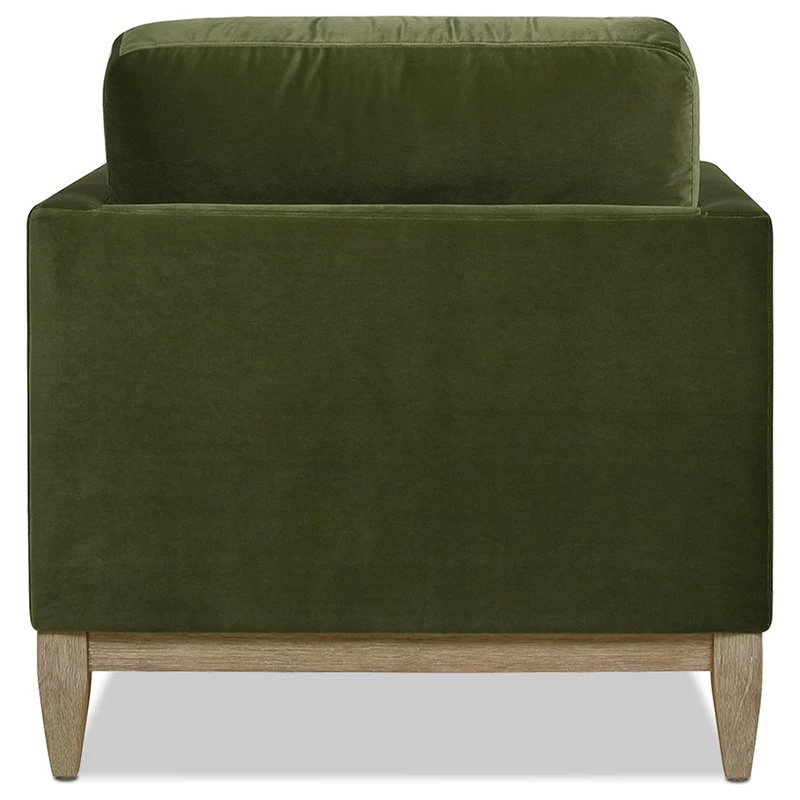 Knox 65" Modern Farmhouse Chaise Lounge Chair, Olive Green Performance Velvet - Image 7