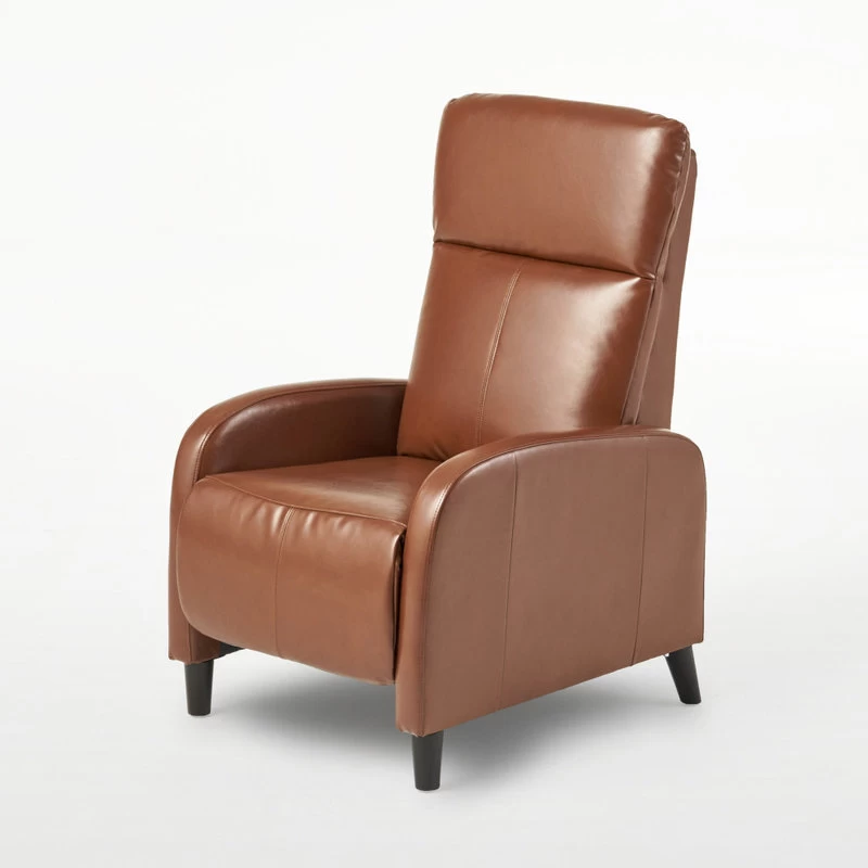 GDF Studio Trenton Leather Recliner, Hazelnut - Image 6