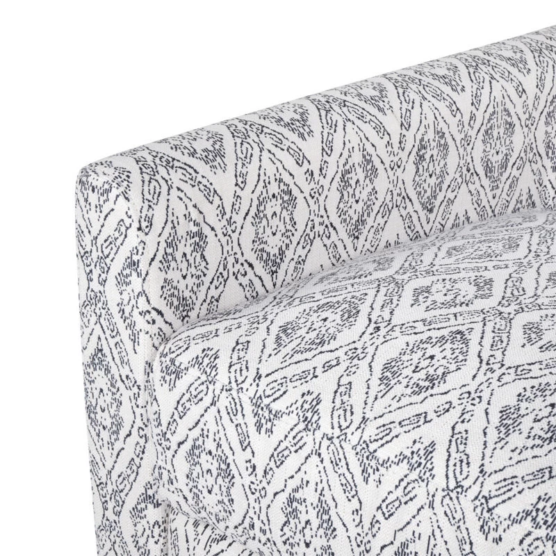 Bellagio Contemporary Fabric Upholstered Push Back Recliner, Black Print/Espress - Image 5