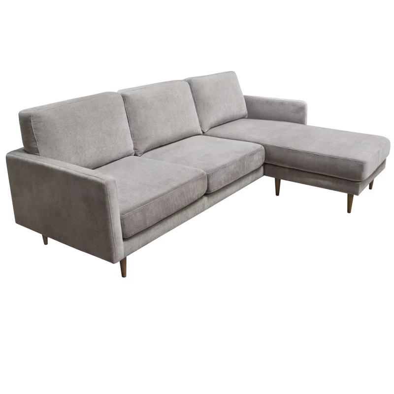 Kelsey Reversible Chaise Sectional In Grey Fabric By Diamond Sofa - Image 4