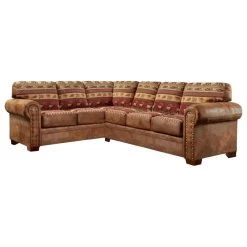 American Furniture Classics Model B1650K Sierra Lodge Two Piece Sectional Sofa